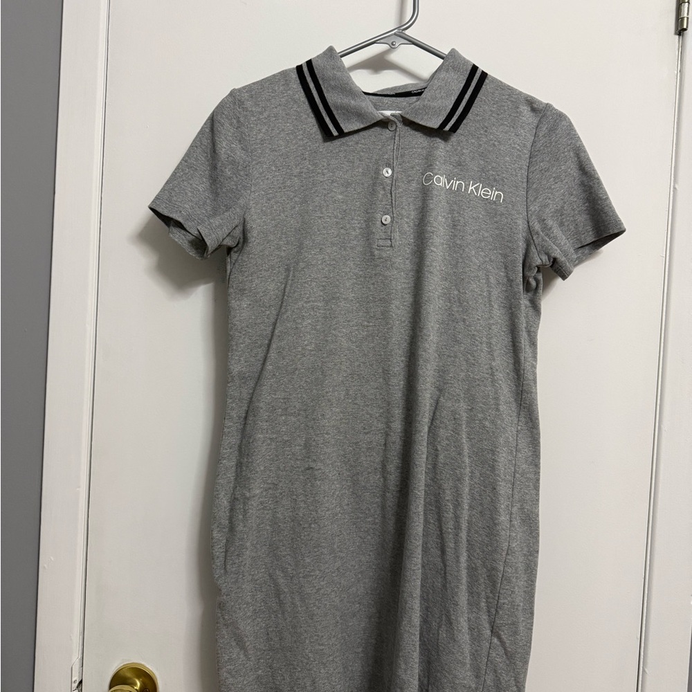 Calvin Klein Gray Polo Dress